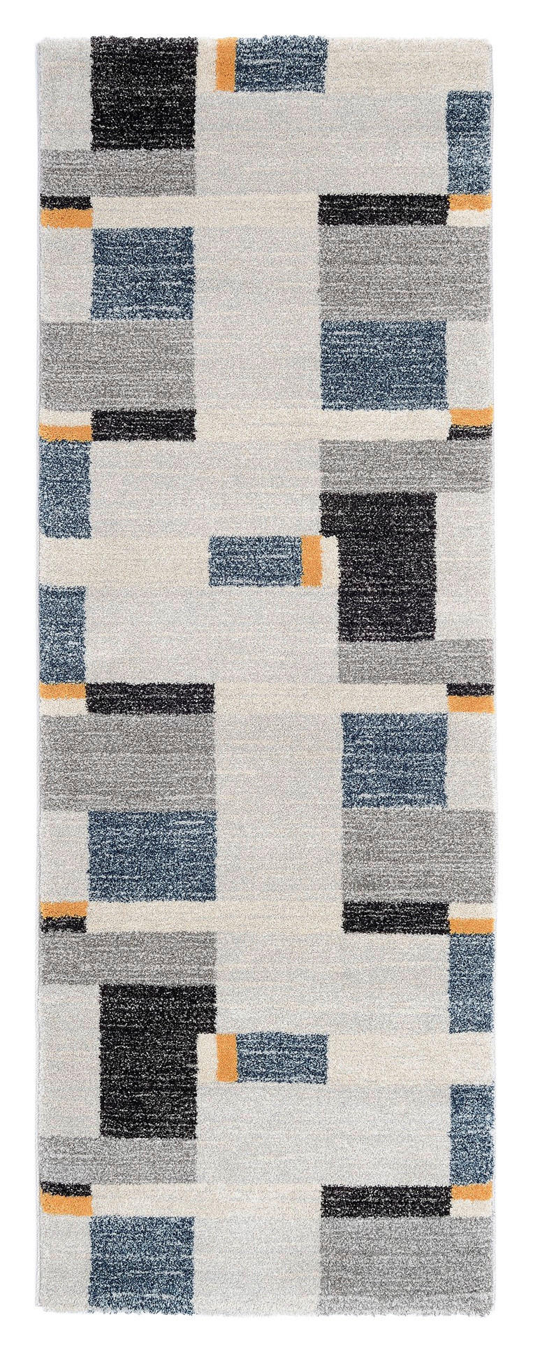 LÄUFER 80/250 cm Palazzo Bloc  - Blau/Gelb, LIFESTYLE, Textil (80/250cm) - Novel
