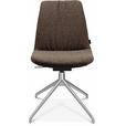STUHL  in Aluminium Flachgewebe Metall, Textil  - Dunkelbraun, Design, Textil/Metall (46/81,5-84,5/55cm) - Johann Jakob