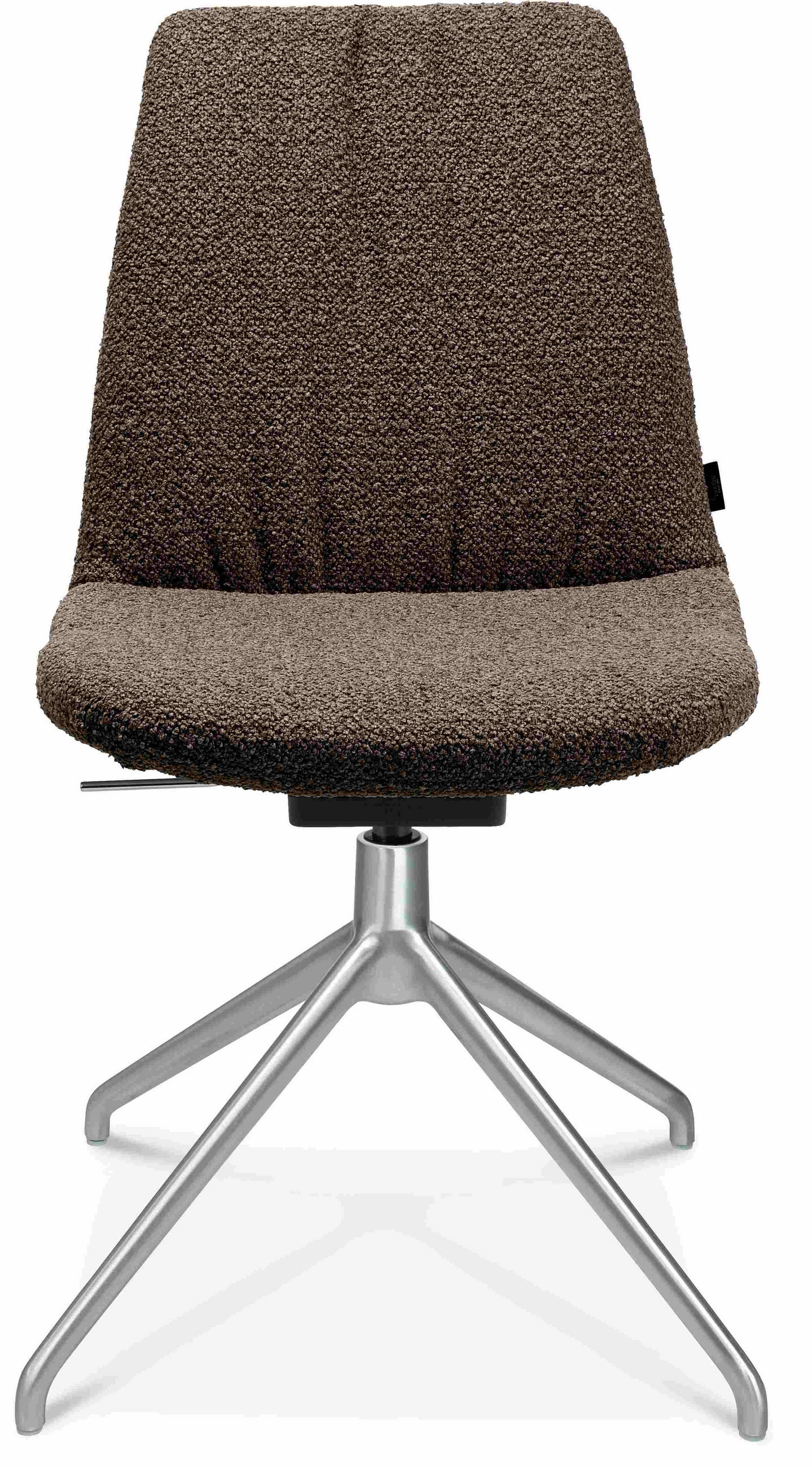 STUHL  in Aluminium Flachgewebe Metall, Textil  - Dunkelbraun, Design, Textil/Metall (46/81,5-84,5/55cm) - Johann Jakob