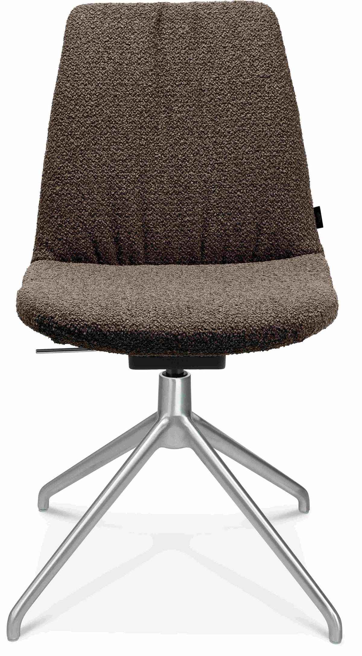 STUHL  in Aluminium Flachgewebe  - Dunkelbraun, Design, Textil/Metall (46/81,5-84,5/55cm) - Johann Jakob