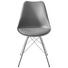 STUHL Lederlook Chromfarben, Grau - Chromfarben/Grau, Design, Kunststoff/Textil (48/86/56cm) - Carryhome