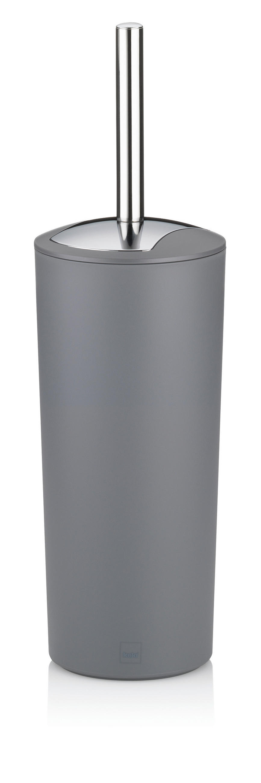 WC-BÜRSTENGARNITUR in Kunststoff  Kunststoff   - Edelstahlfarben/Grau, Basics, Kunststoff (11/36,5cm) - Kela