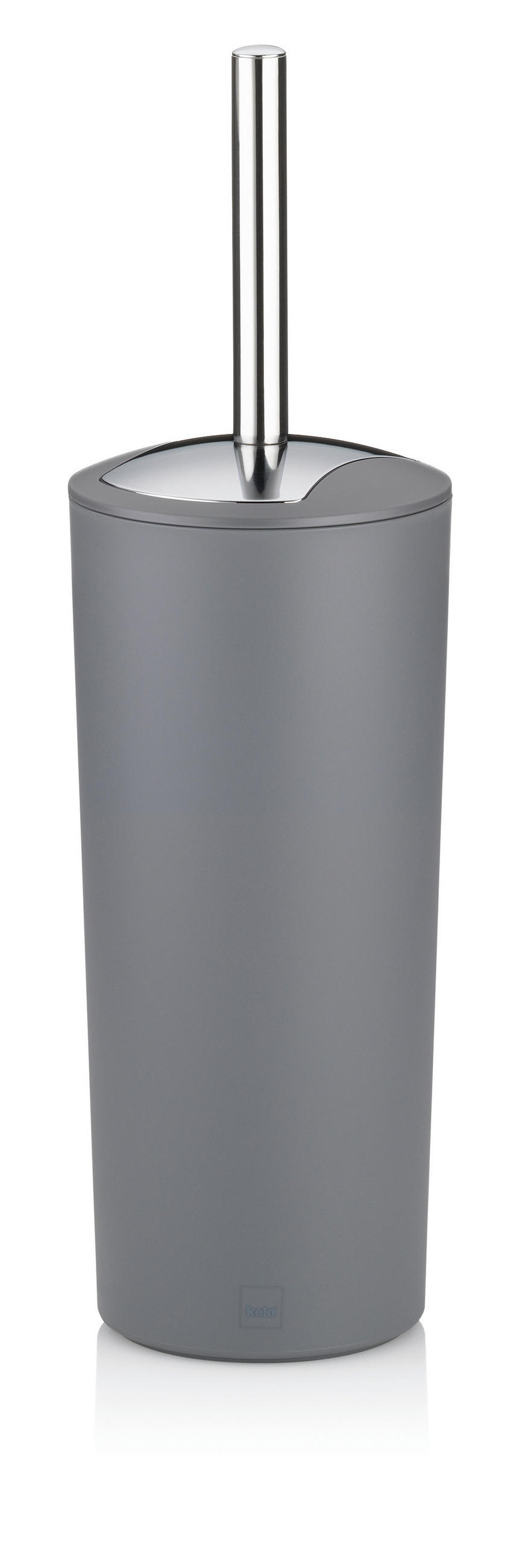 WC-BÜRSTENGARNITUR in Kunststoff  Kunststoff   - Edelstahlfarben/Grau, Basics, Kunststoff (11/36,5cm) - Kela