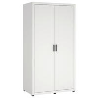 DREHTÜRENSCHRANK 105,1/200,9/59,8 cm,  in Weiß, 2-türig  - Schwarz/Weiß, MODERN, Holzwerkstoff/Metall (105,1/200,9/59,8cm) - MID.YOU