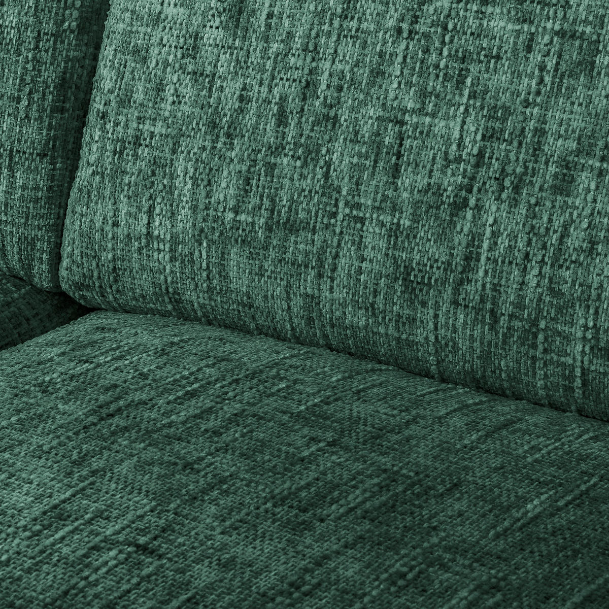3-SITZER-SOFA Webstoff Grün  - Schwarzchrom/Grün, Design, Textil/Metall (187/85/92cm) - Livetastic
