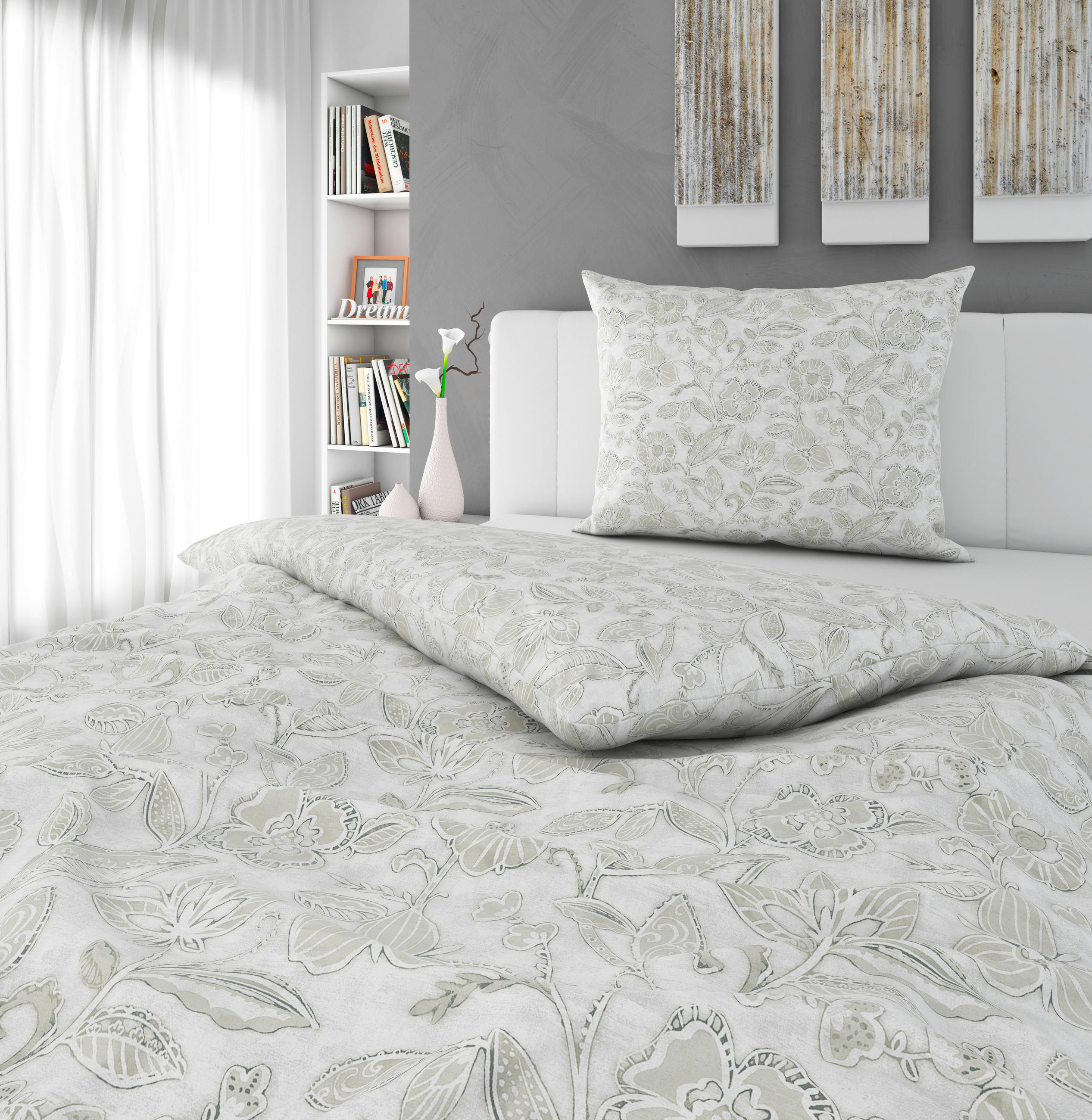 ÁGYNEMŰHUZAT-GARNITÚRA 140/200 cm  - szürke, Konventionell, textil (140/200cm) - Esposa