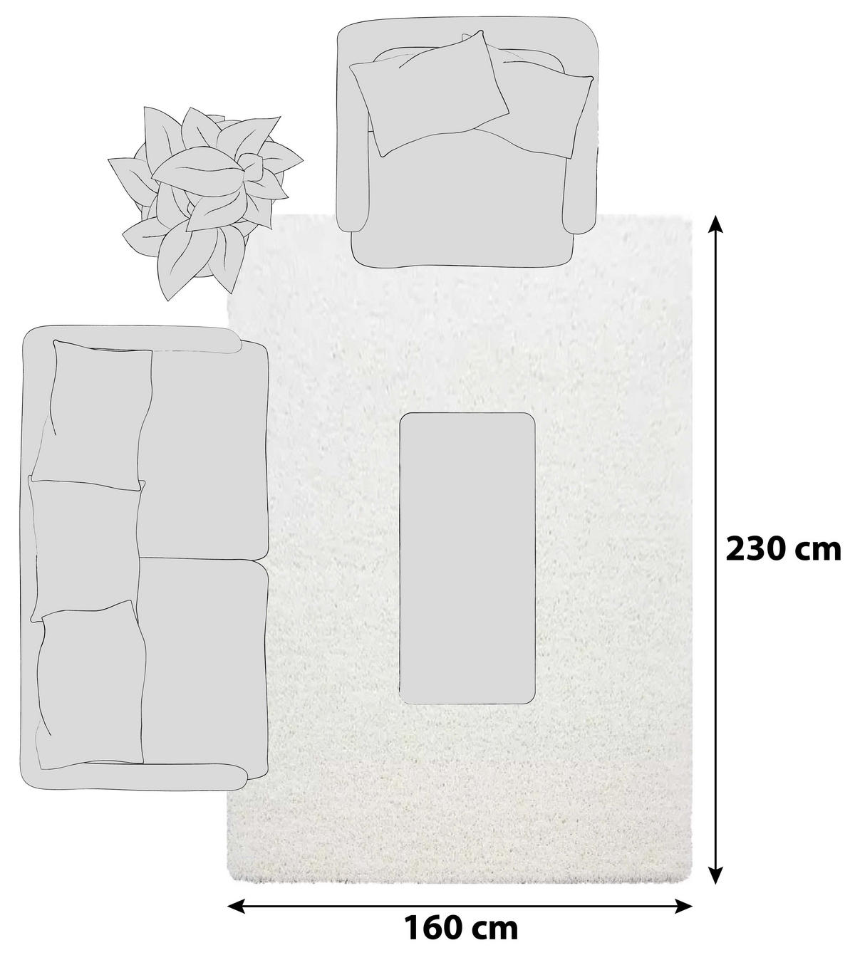 HOCHFLORTEPPICH 160/230 cm Dream 4000 Creme  - Creme, KONVENTIONELL, Textil (160/230cm) - Novel