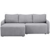 ECKSOFA Grau Cord  - Schwarz/Grau, KONVENTIONELL, Kunststoff/Textil (217/146cm) - Carryhome
