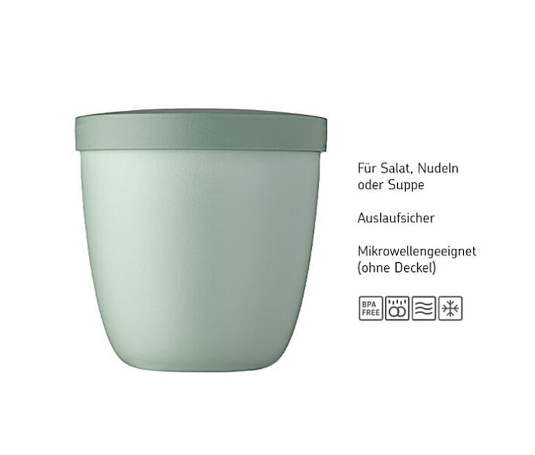 LUNCHBOX - Hellblau, KONVENTIONELL, Kunststoff (10,7/10,8cm) - Mepal