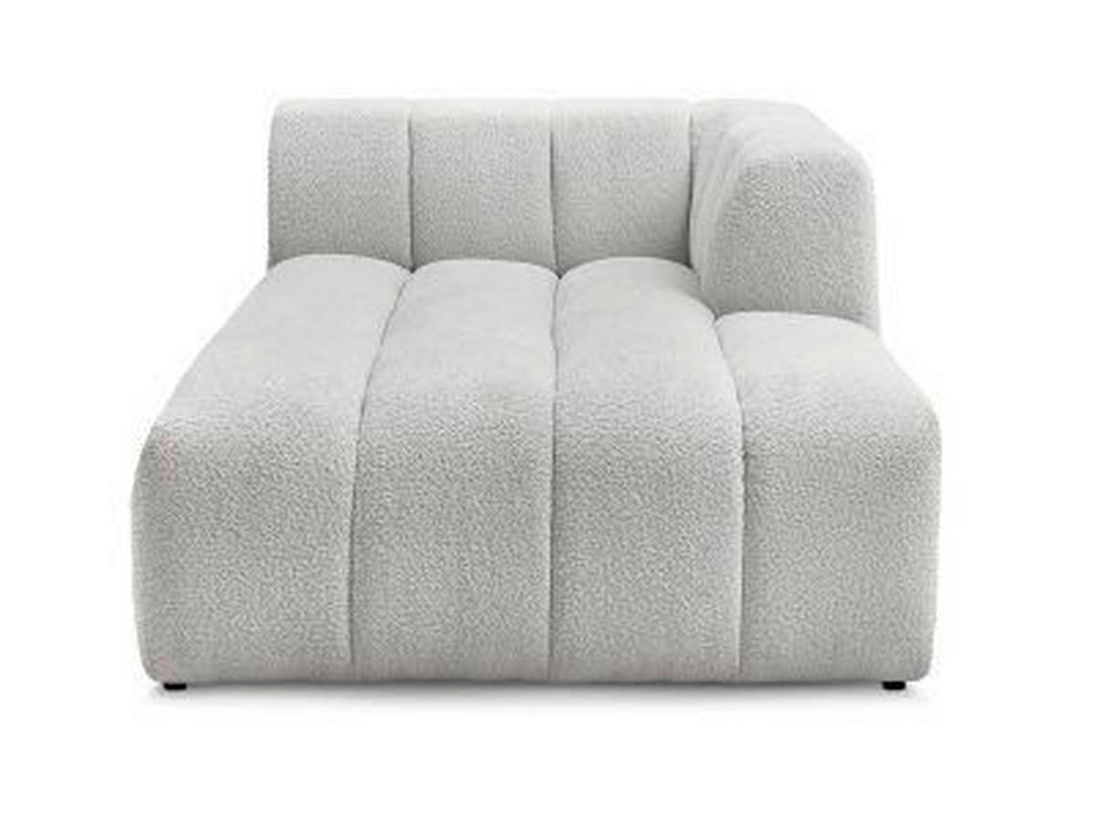 SOFAELEMENT ANNECY Bouclé Hellgrau  - Hellgrau/Schwarz, MODERN, Kunststoff/Textil (120/72/170cm)