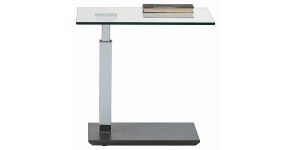 COUCHTISCH in Metall, Glas, Holzwerkstoff 55/47/47-63 cm  - Design, Glas/Holzwerkstoff (55/47/47-63cm) - Venda