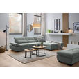 ECKSOFA  in Flachgewebe Mintgrau  341/204 cm  - Mintgrau/Schwarz, Design, Textil/Metall (341/204cm) - Xora
