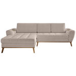 ECKSOFA in Webstoff Beige  - Eichefarben/Beige, Design, Holz/Textil (175/282cm) - Carryhome