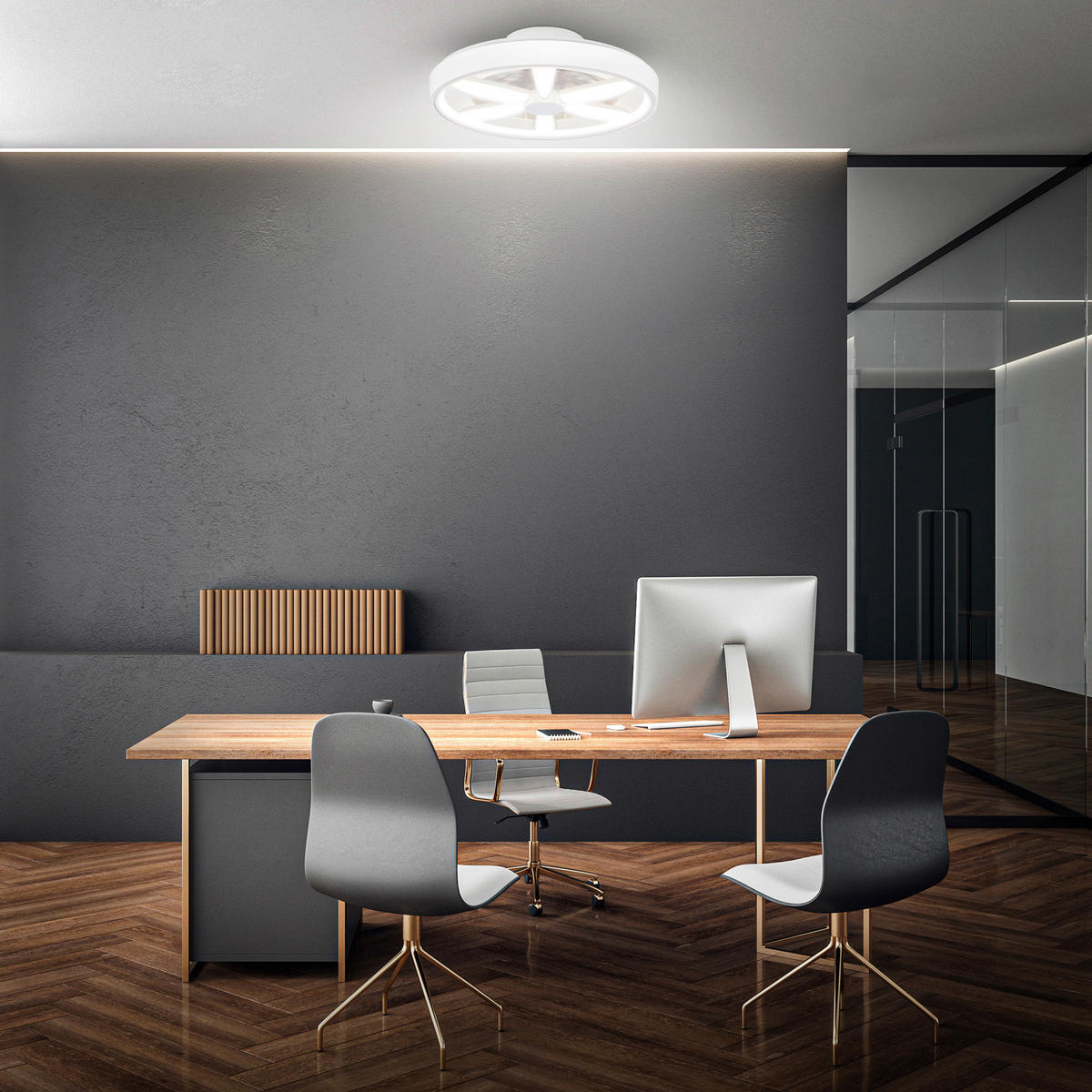 DECKENVENTILATOR 48./15 cm   - Weiß, Design, Kunststoff (48./15cm)