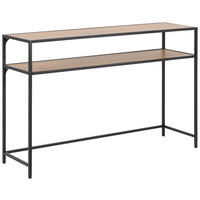 KONZOLOVÝ STOLÍK, čierna, divoký dub, kompozitné drevo, 120/35/79 cm - čierna/divoký dub, Trend, kov/kompozitné drevo (120/35/79cm)