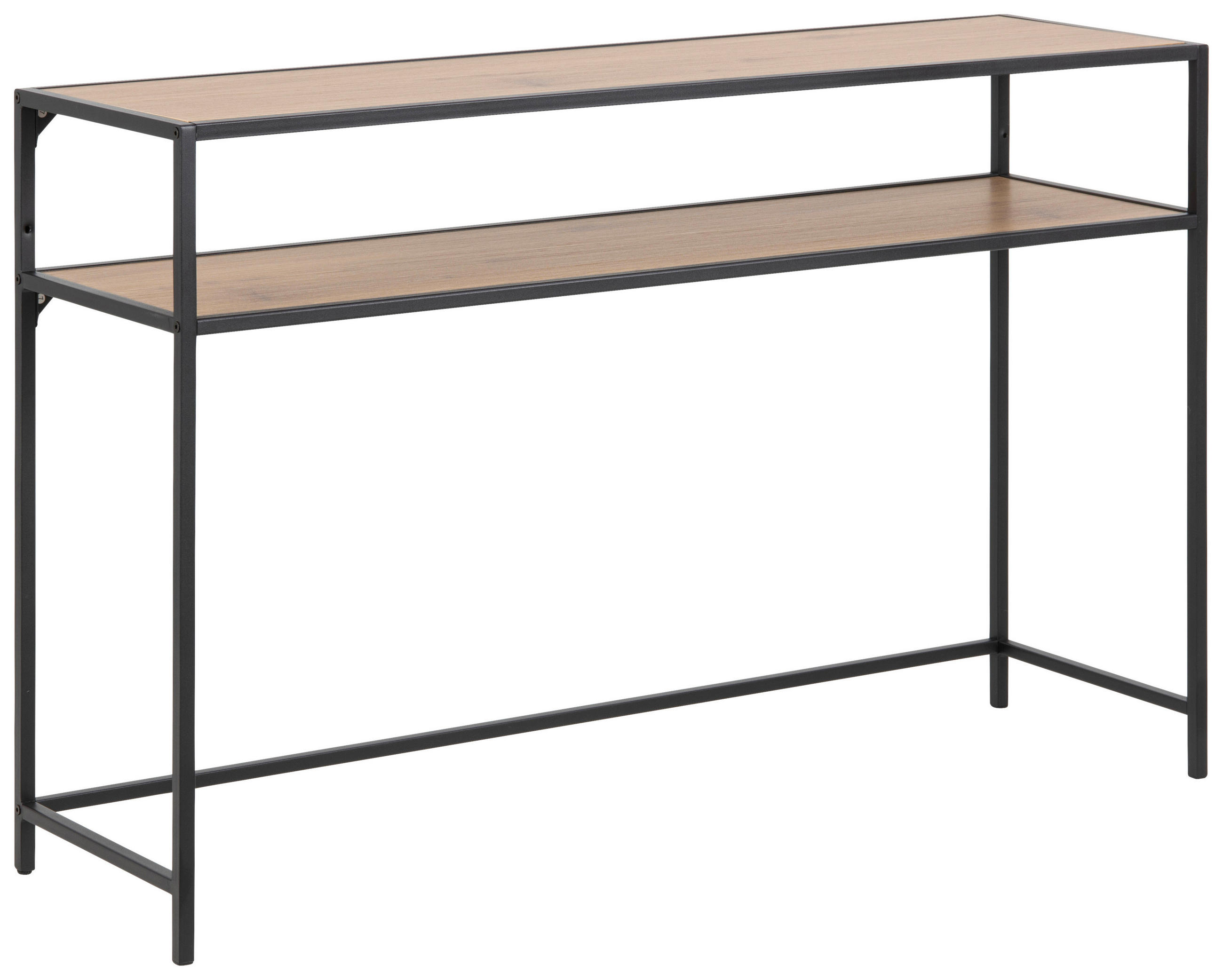 XXXLutz Konsolentisch Seaford Schwarz, Wildeiche 35x79x120 cm