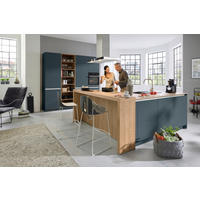 EINBAUKÜCHE SILVIA  - Blau, Design, Holzwerkstoff - Novel