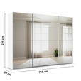 SCHWEBETÜRENSCHRANK  in Weiß  - Alufarben/Weiß, KONVENTIONELL, Glas/Holzwerkstoff (315/229/62cm) - Xora