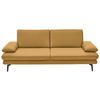 3-SITZER-SOFA in Leder Gelb  - Gelb/Schwarz, Design, Leder/Metall (222/86/104cm) - Dieter Knoll