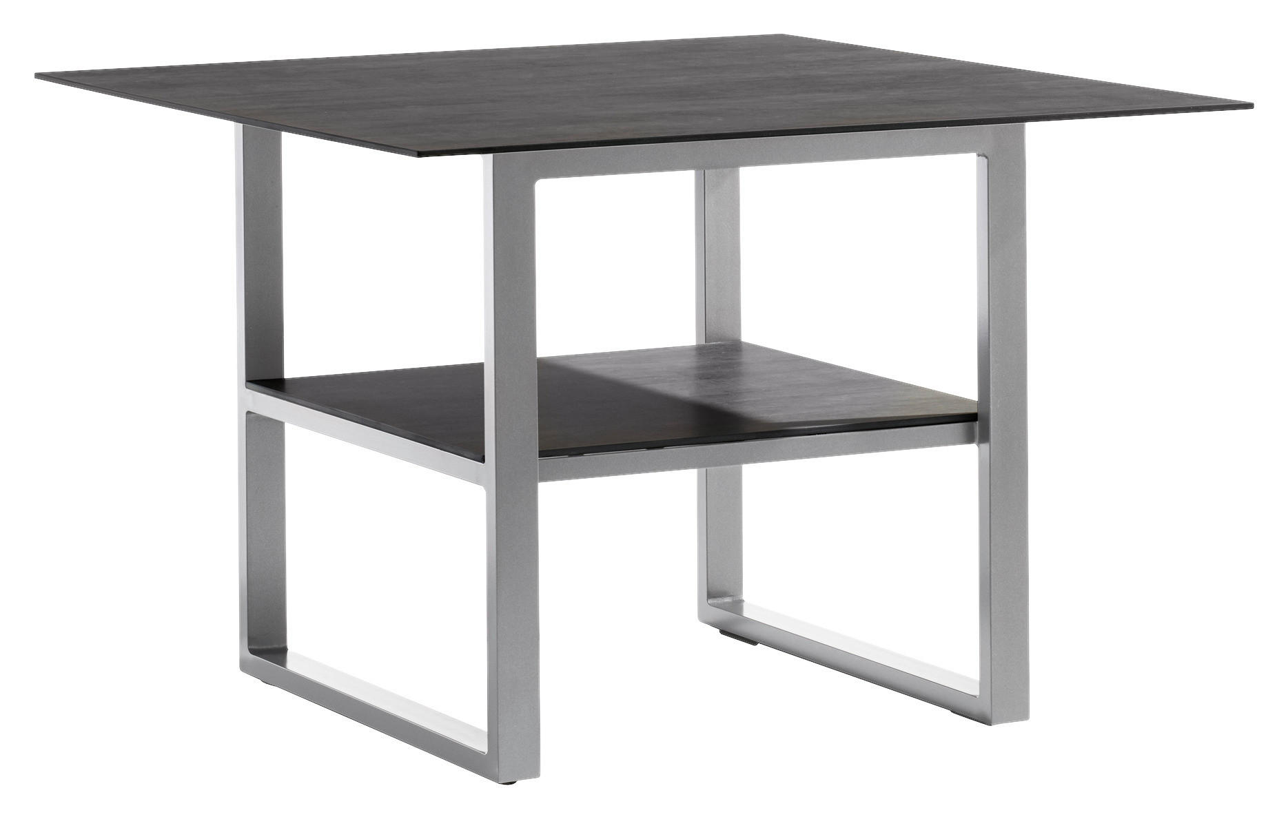 GARTENTISCH 105/105/67 cm Metall Graphitfarben quadratisch  - Graphitfarben, Basics, Kunststoff/Metall (105/105/67cm) - Sieger