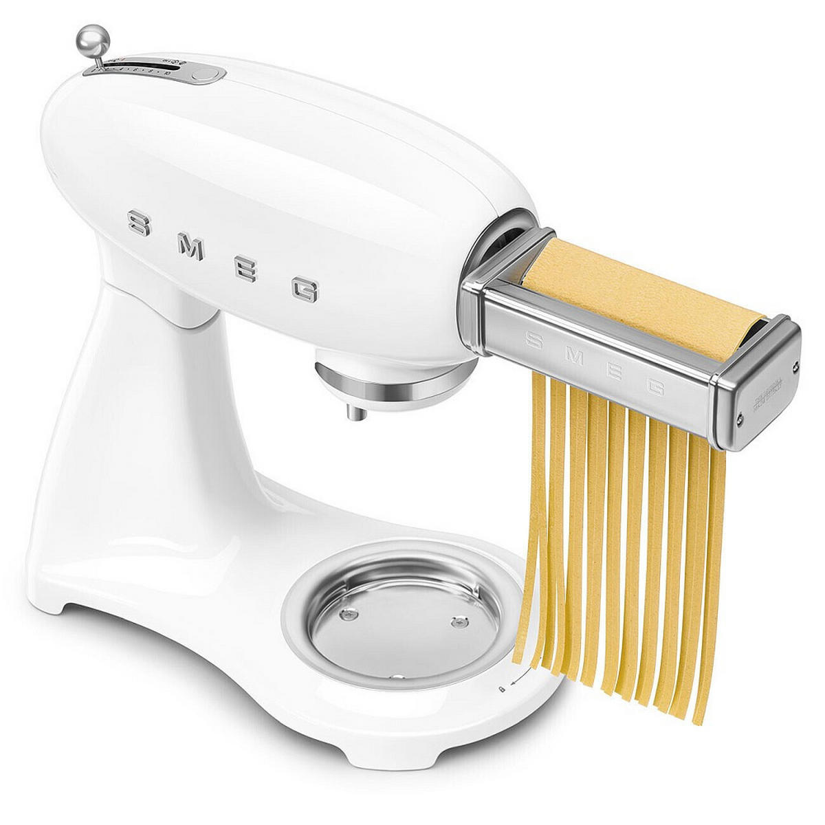 KÜCHENMASCHINE 50´S STYLE SMF05CREU  - Alufarben/Weiß, Basics, Metall (40,2/37,8/22,1cm) - SMEG