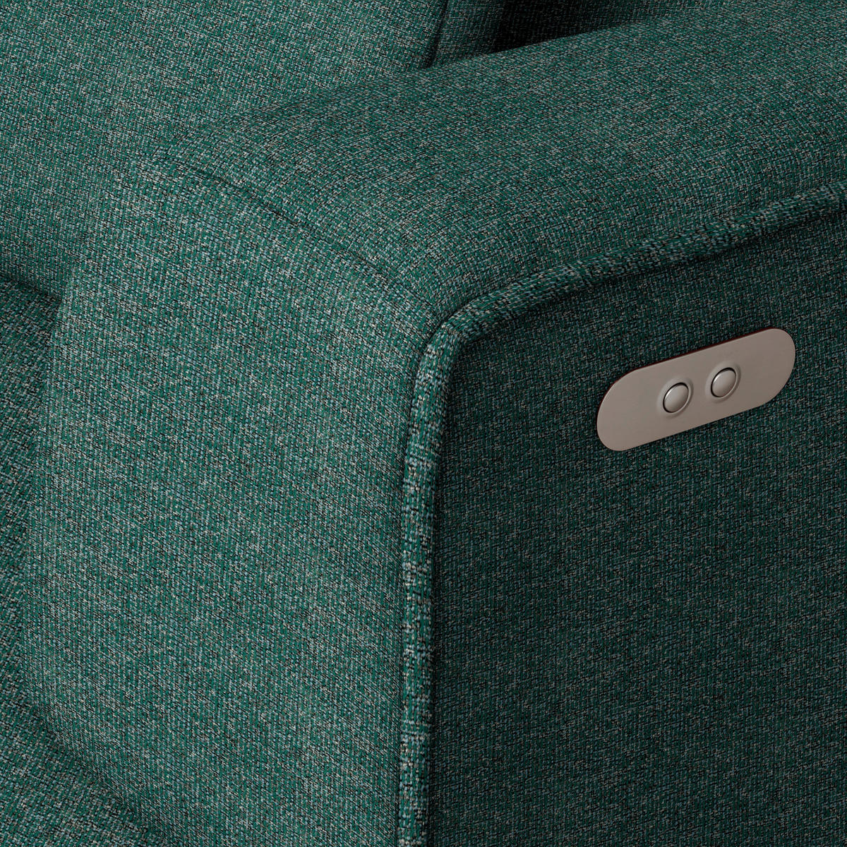 ECKSOFA Webstoff Grün  - Schwarz/Grün, Design, Kunststoff/Textil (288/188cm) - Welnova