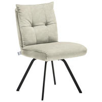 STUHL  in Velours Textil  - Schwarz/Naturfarben, Design, Textil/Metall (50/82/68cm) - Welnova