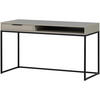 SCHREIBTISCH 130/58/75 cm  in Grau  - Schwarz/Grau, MODERN, Holz/Metall (130/58/75cm) - Livetastic
