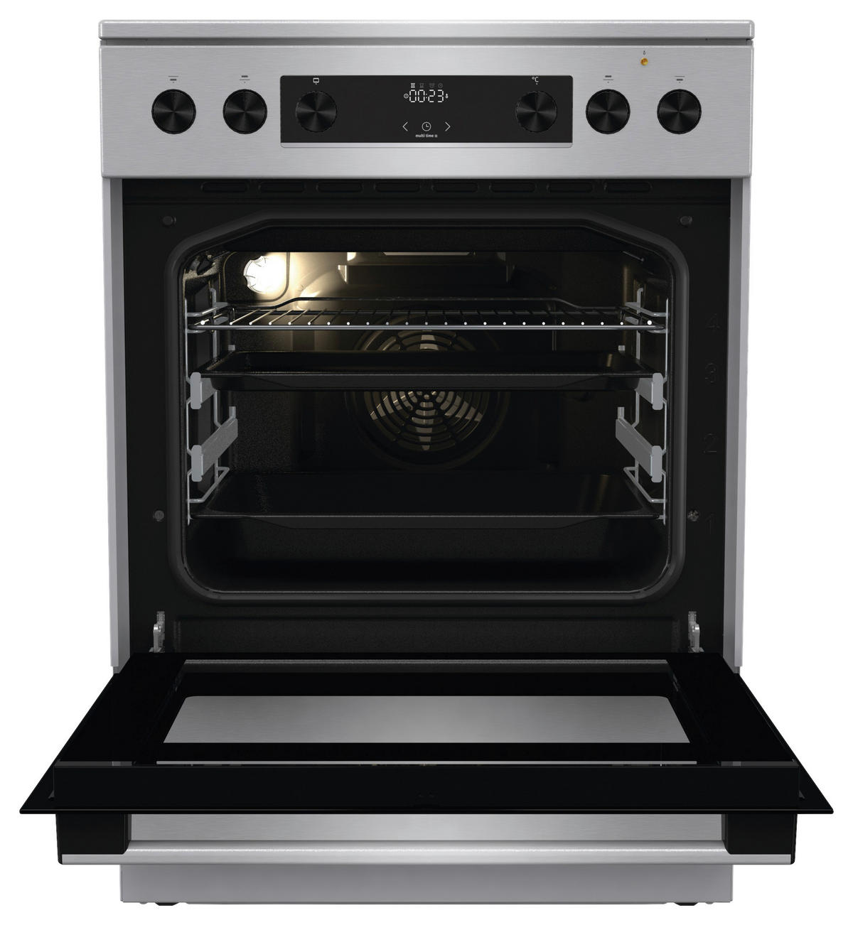 HERD GECS6C70XPA  - Edelstahlfarben/Schwarz, Trend, Glas/Metall (60/85/60cm) - Gorenje