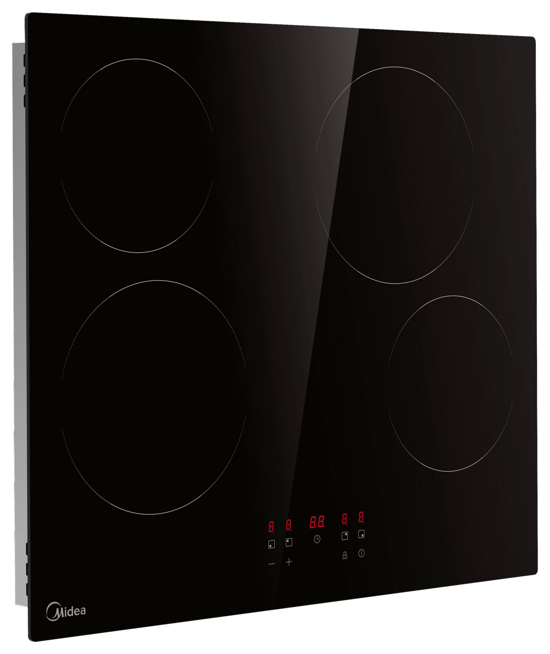 Thumbnail - Midea Glaskeramikkochfeld, Schwarz, Metall, Glas, 52x51x59 cm, Kindersicherung, Sicherheitsabschaltung, Betriebskontroll...