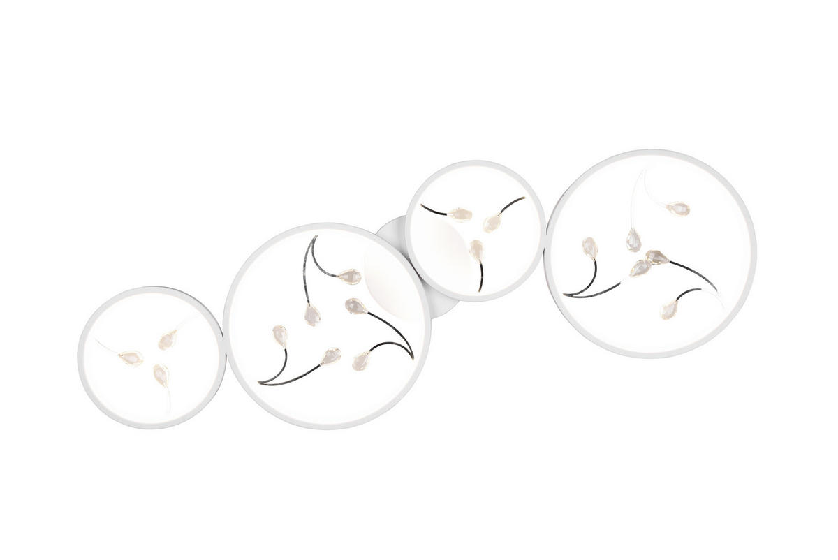 DECKENLEUCHTE    95,5/40/6,5 cm  - Weiss, Design, Metall (95,5/40/6,5cm) - Trio Leuchten
