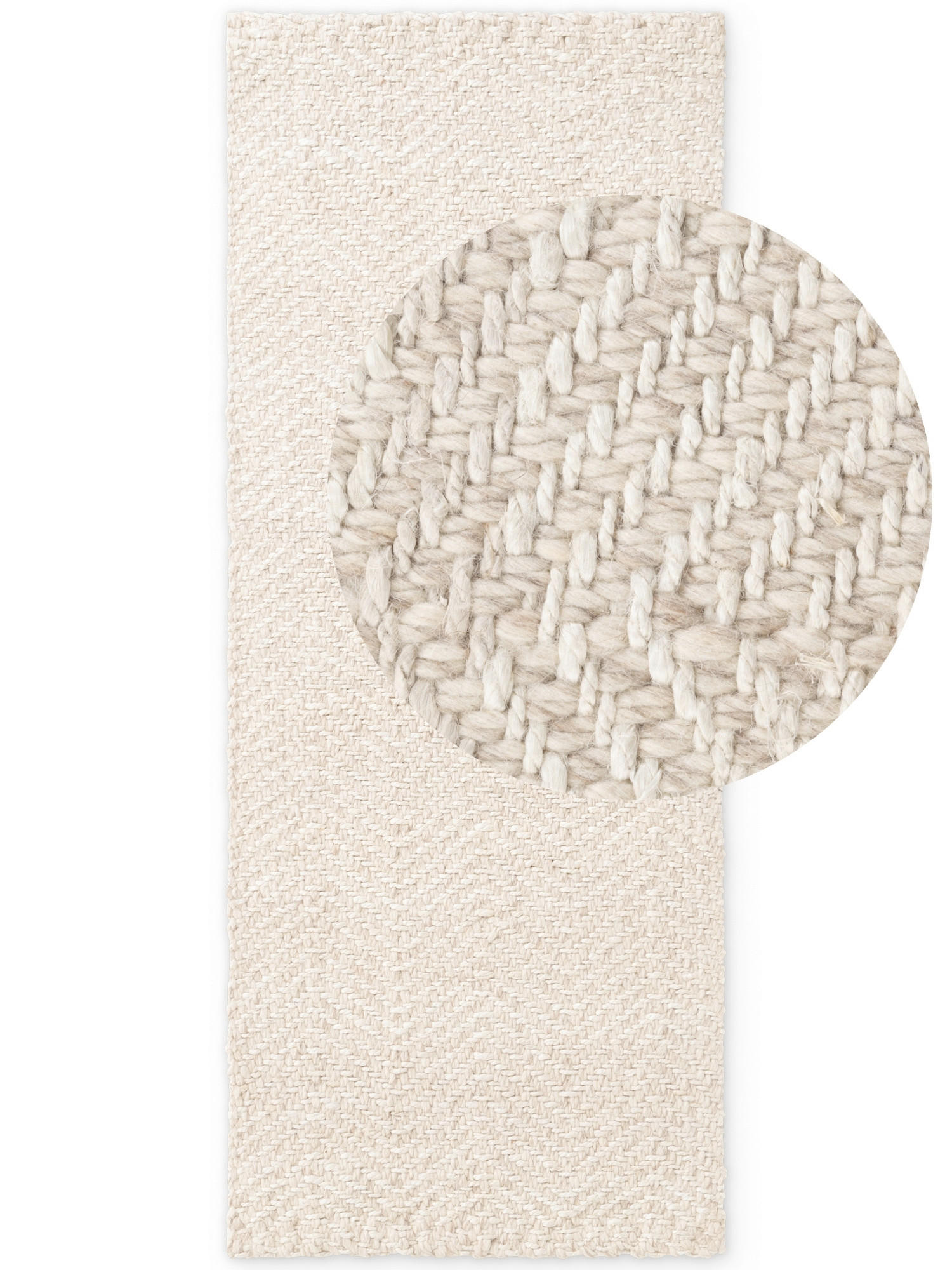 LÄUFER 80/200 cm Majoli  - Creme, Basics, Textil (80/200cm) - Elle Decoration