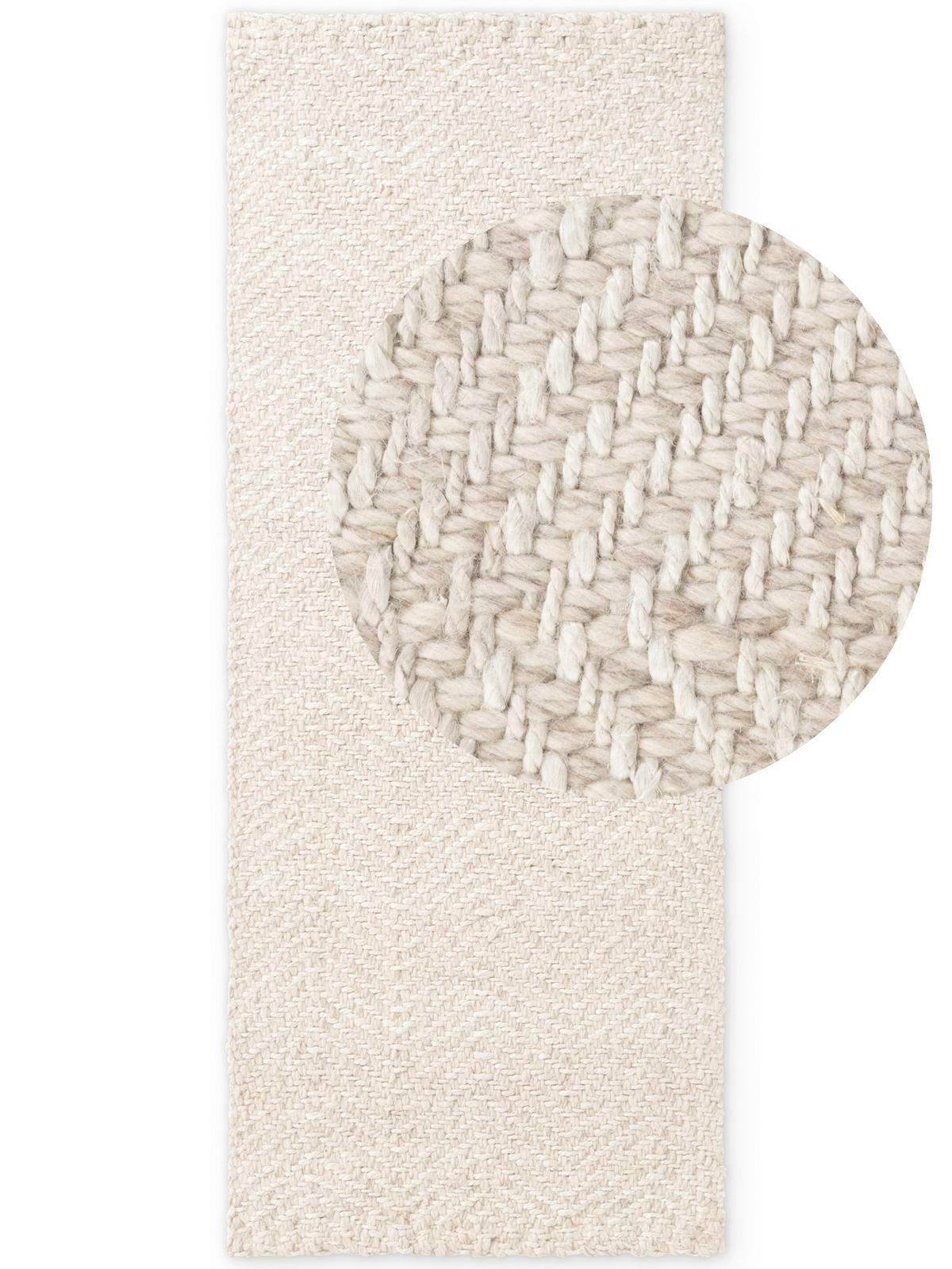 LÄUFER 80/200 cm Majoli  - Creme, Basics, Textil (80/200cm) - Elle Decoration