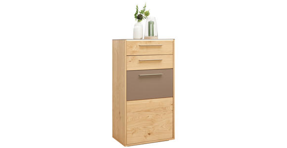 SCHUHSCHRANK 61/120/40 cm  - Chromfarben/Eichefarben, Design, Holz/Holzwerkstoff (61/120/40cm) - Novel