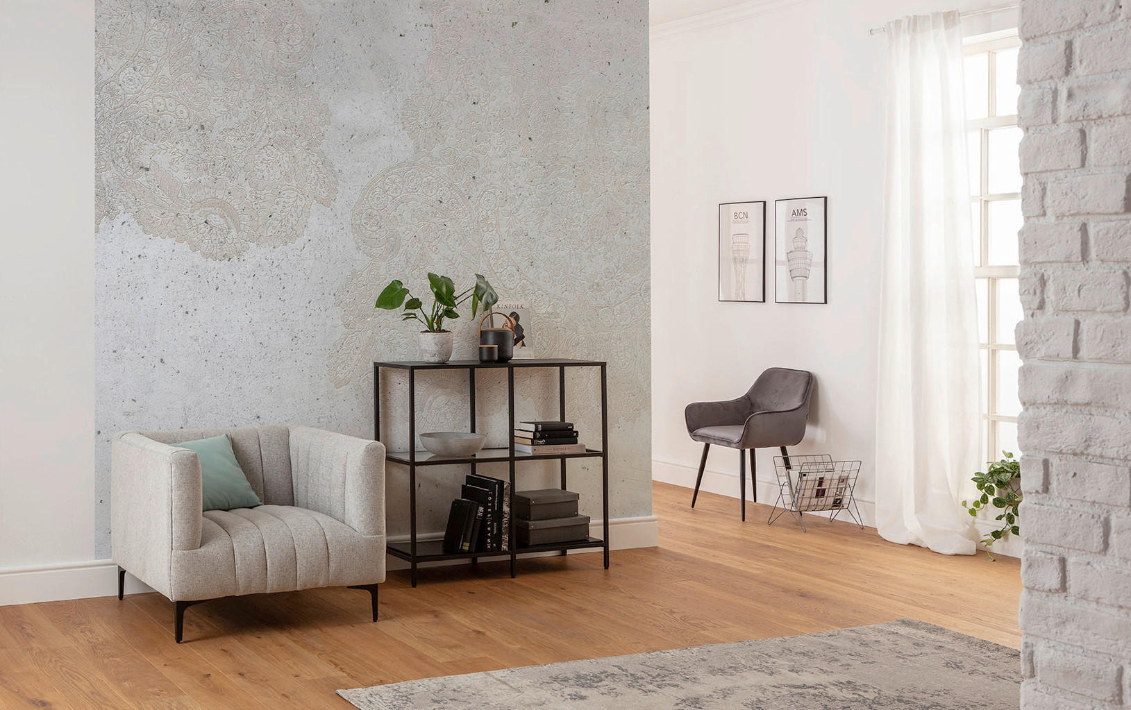 FOTOTAPETE  - Braun/Grau, Trend (300/280cm) - Xora