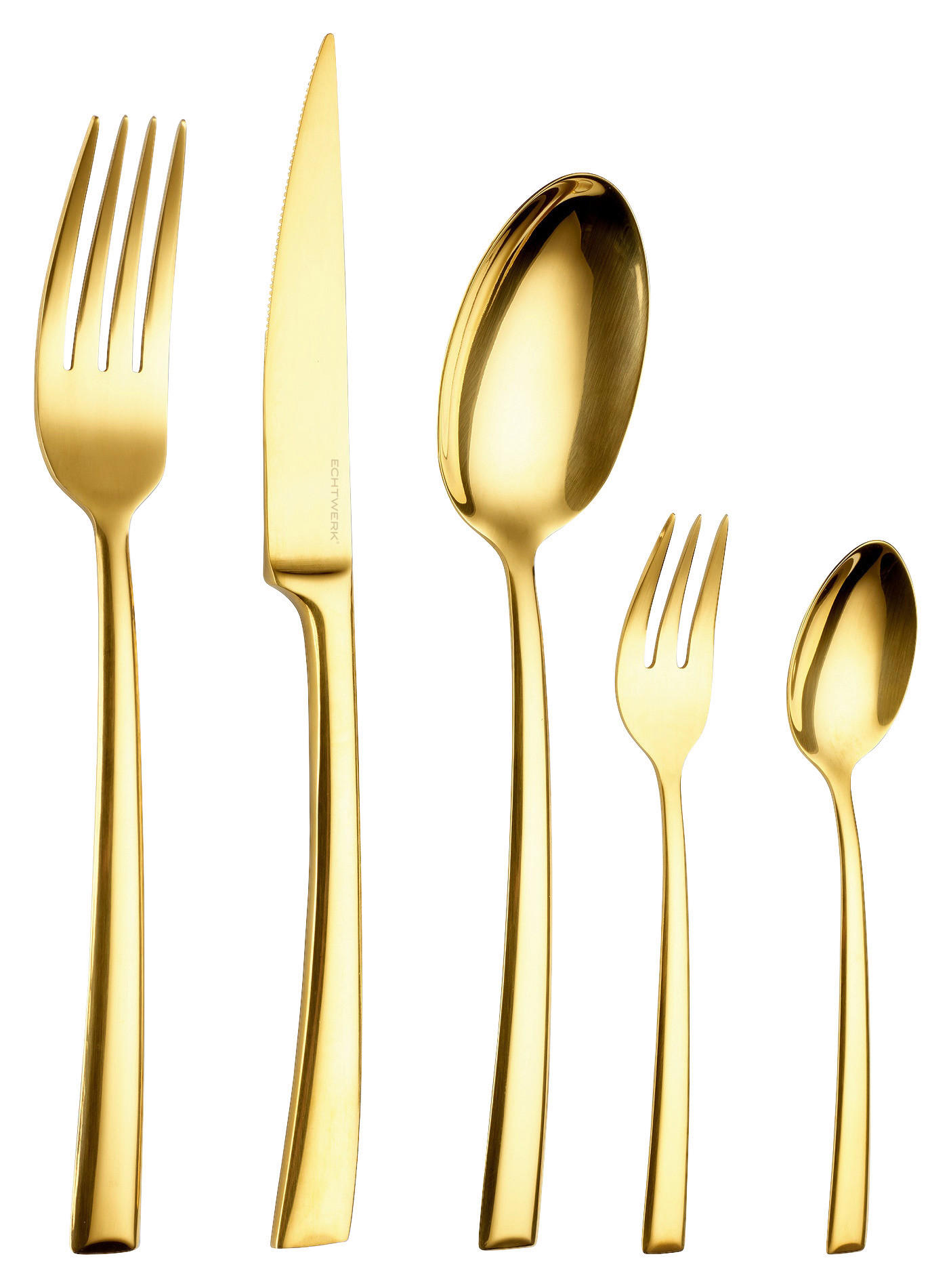 BESTECKSET Avelino Shiny 30-teilig Edelstahl  - Goldfarben, Design, Metall (35,5/25,5/5cm) - Echtwerk