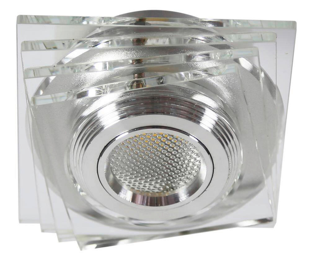 LED-DECKENSTRAHLER SS-32 9.2/9.2/6.7 cm  - Transparent, Design, Glas (9.2/9.2/6.7cm)