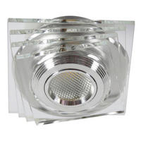 LED-DECKENSTRAHLER SS-32 9.2/9.2/6.7 cm  - Transparent, Design, Glas (9.2/9.2/6.7cm)