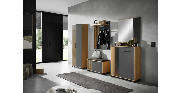 SCHUHSCHRANK 86/105/37 cm  - Eiche Bianco/Eichefarben, Design, Holz/Holzwerkstoff (86/105/37cm) - Dieter Knoll