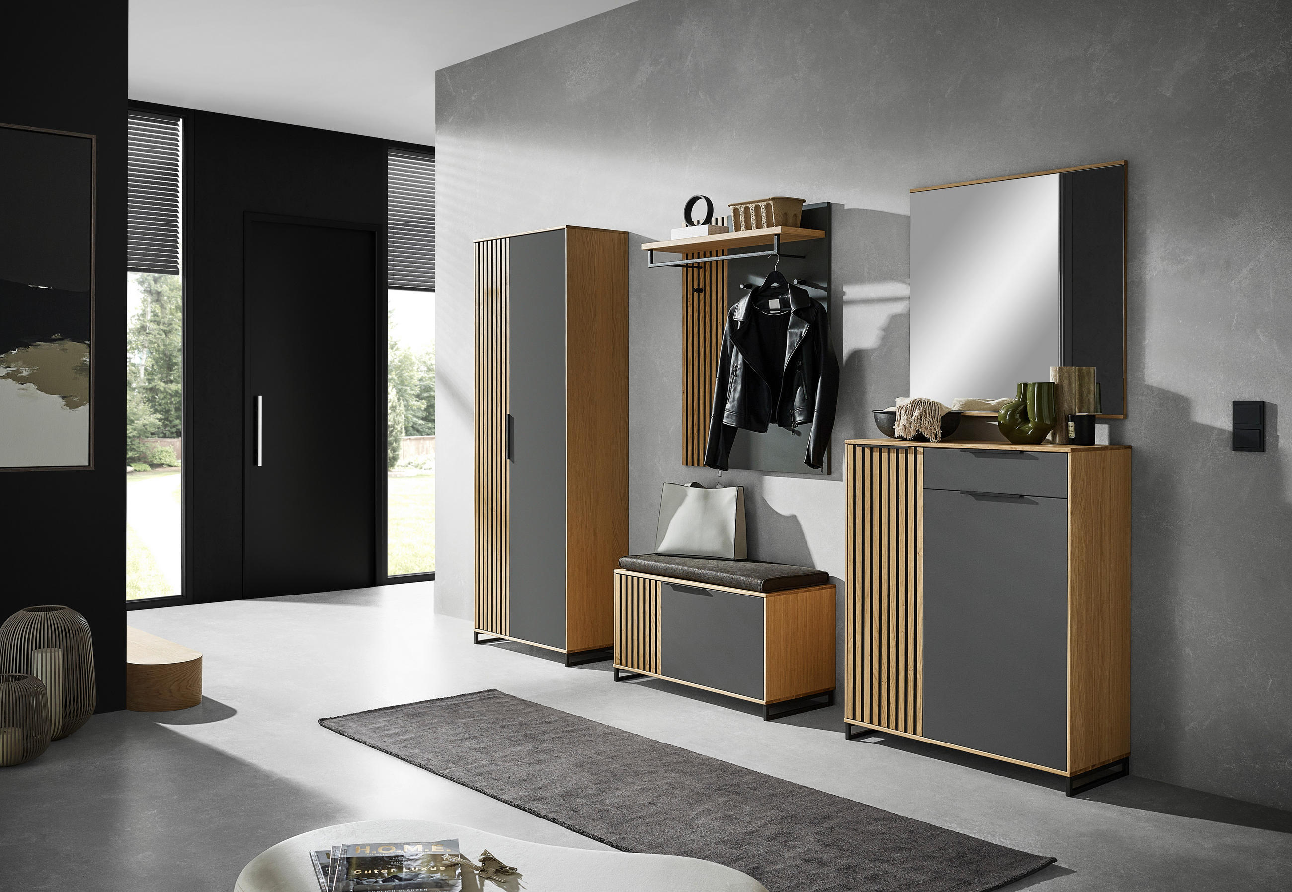 GARDEROBENSCHRANK  in 72/195/37 cm  - Eiche Bianco/Eichefarben, Design, Holz/Holzwerkstoff (72/195/37cm) - Dieter Knoll