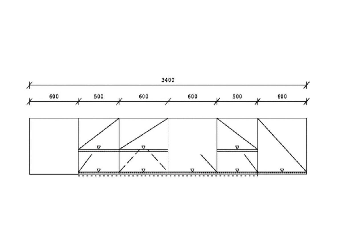 KÜCHENLEERBLOCK 340 cm   in Graphitfarben  - Schwarz/Graphitfarben, Design, Holzwerkstoff/Metall (340cm) - Xora