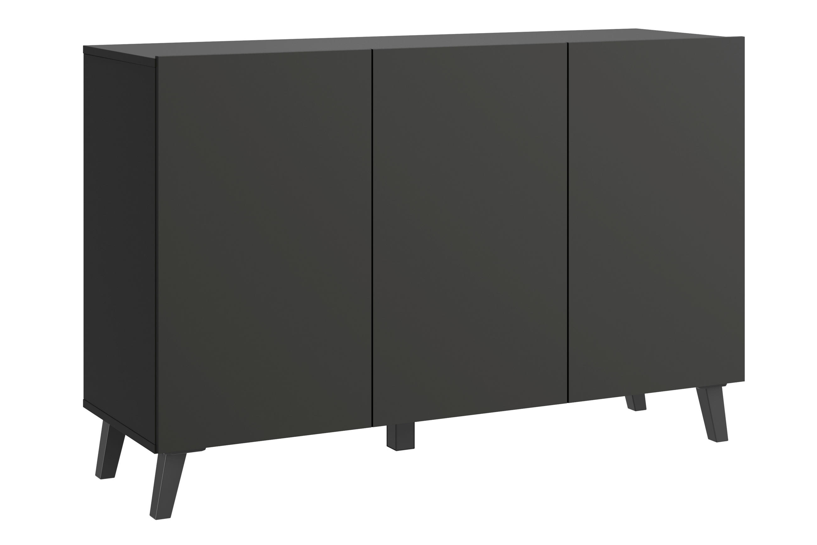 SIDEBOARD  120/76/39 cm  - Schwarz, Design, Holzwerkstoff/Kunststoff (120/76/39cm) - P & B