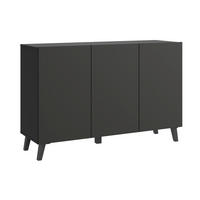 SIDEBOARD  120/76/39 cm  - Schwarz, Design, Holzwerkstoff/Kunststoff (120/76/39cm) - P & B
