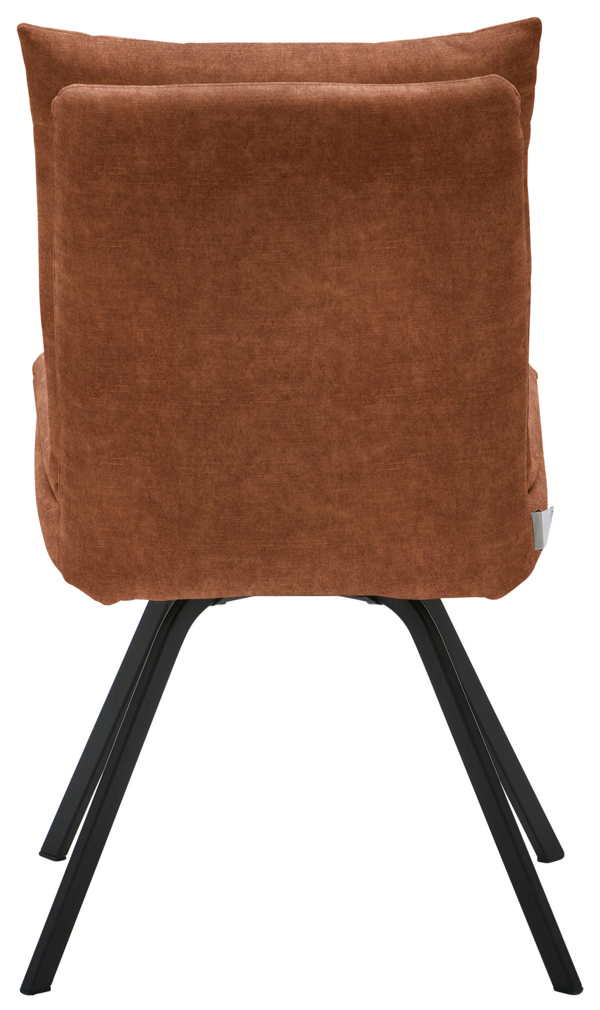 STUHL  in Velours Textil  - Rotbraun/Schwarz, Design, Textil/Metall (50/84/68cm) - Welnova