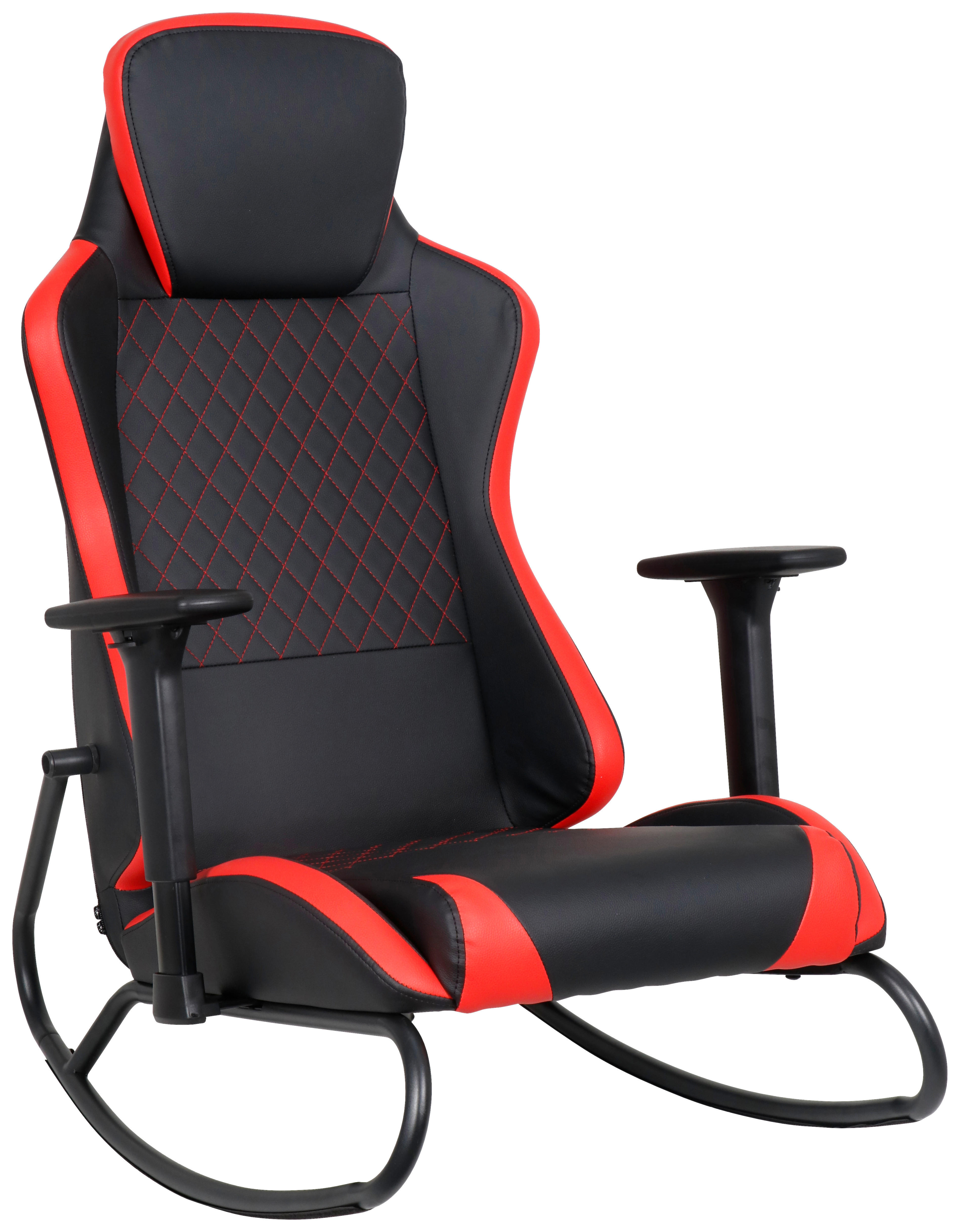 SCAUN DE GAMING in imita»Ыie piele ro»Щu, negru