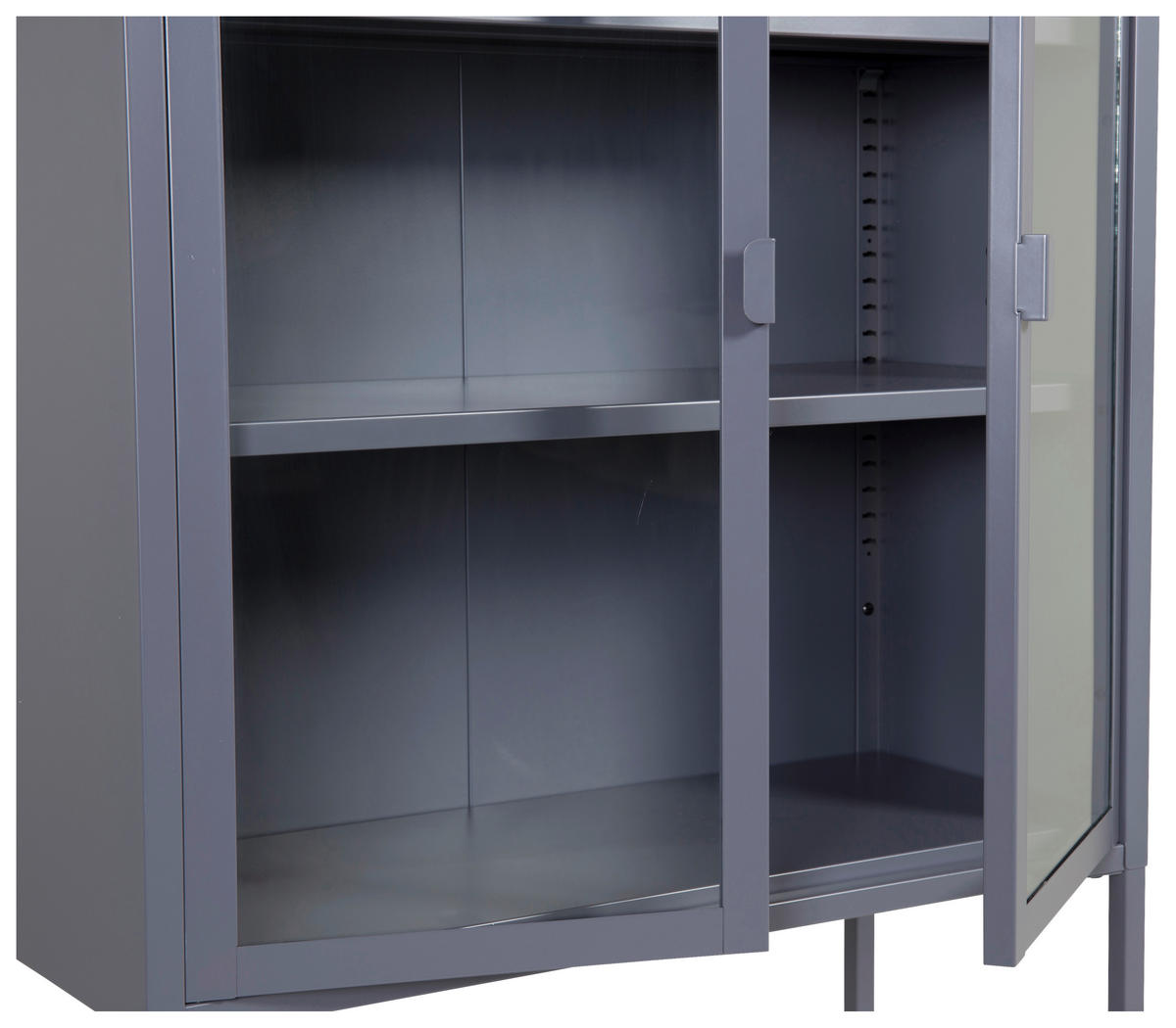 VITRINE  in Grau  - Grau, Design, Metall (75/150/35cm) - Livetastic