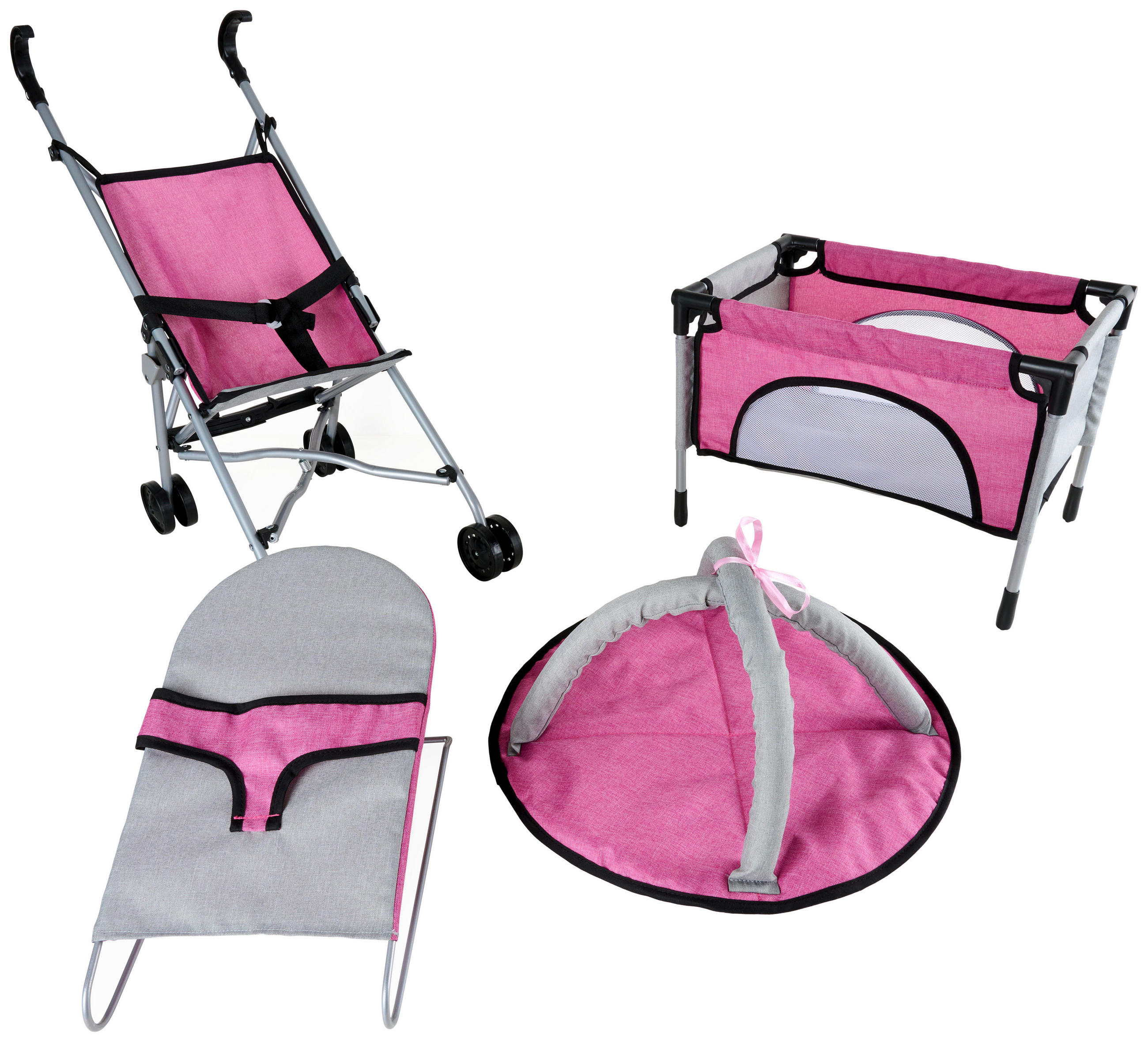 GOLFOVÝ KOČÁREK PRO PANENKY - vícebarevná, Basics, kov/textil - My Baby Lou