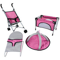 GOLFOVÝ KOČÁREK PRO PANENKY - vícebarevná, Basics, kov/textil - My Baby Lou