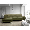 ECKSOFA in Struktur, Plüsch Grün  - Schwarz/Grün, Design, Textil/Metall (201/274cm) - MID.YOU
