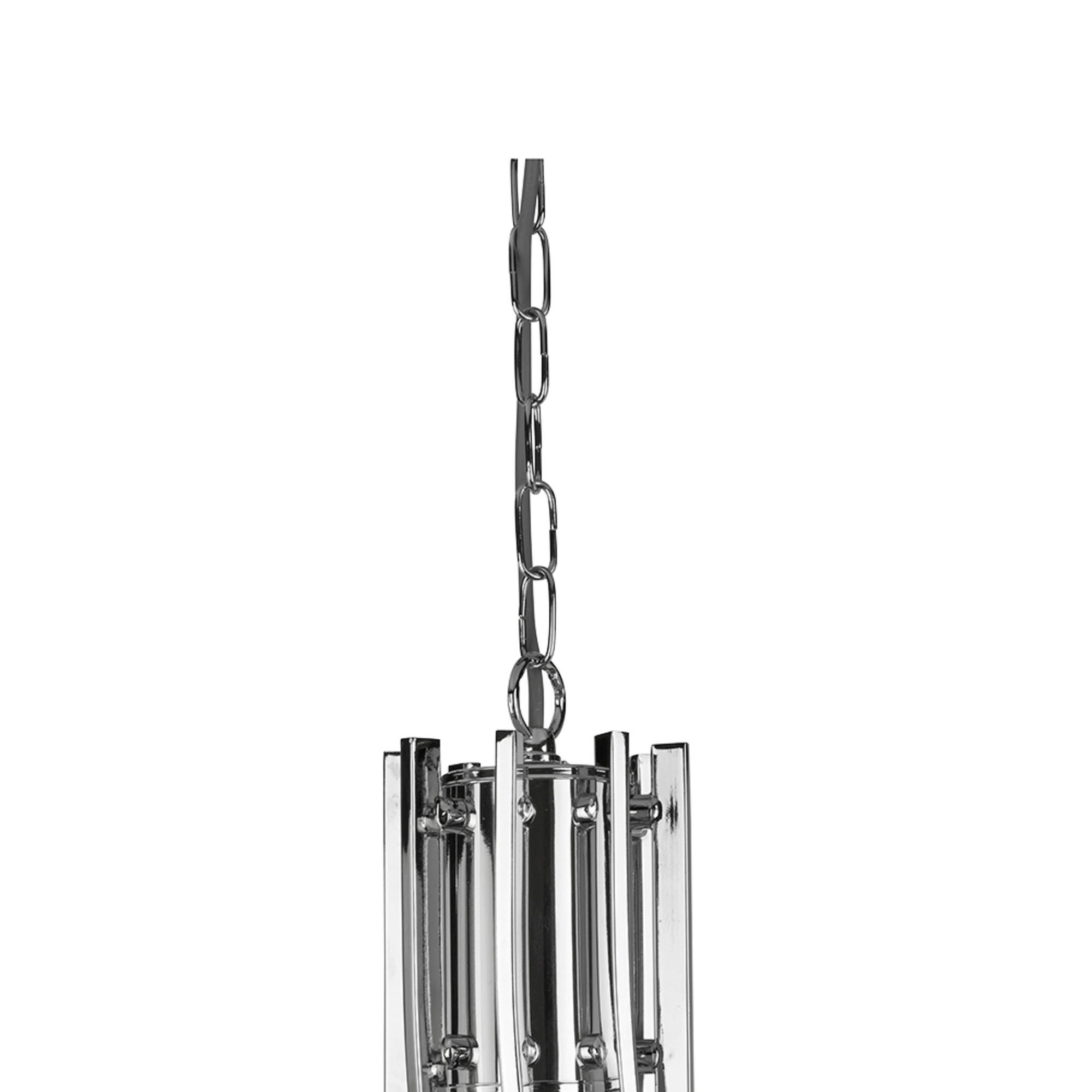 KRONLEUCHTER Ascona 75/145 cm   - Chromfarben, KONVENTIONELL, Glas/Metall (75/145cm) - Searchlight